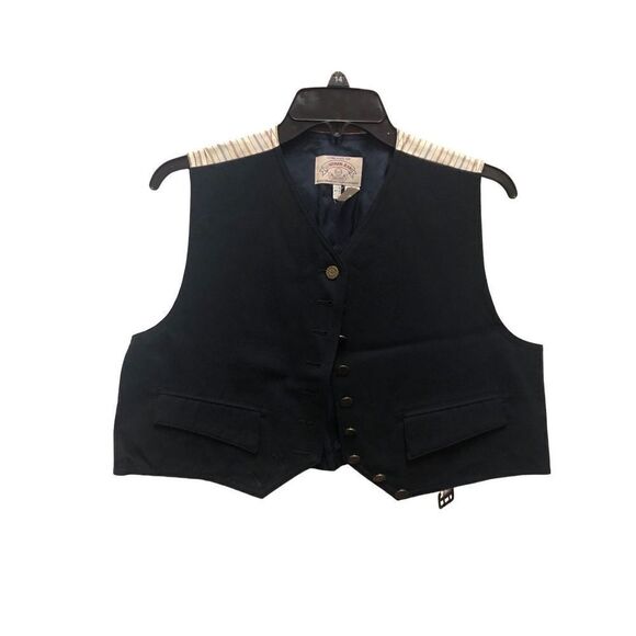 Armani Jeans Boys Navy Blue and Striped Back Suit Vest Size L - Picture 1 of 7